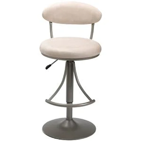 Adjustable Height Venus Swivel Stool with Fawn Suede
